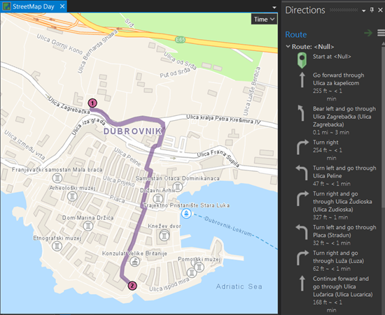 Routing in Dubrovnik, Croatia